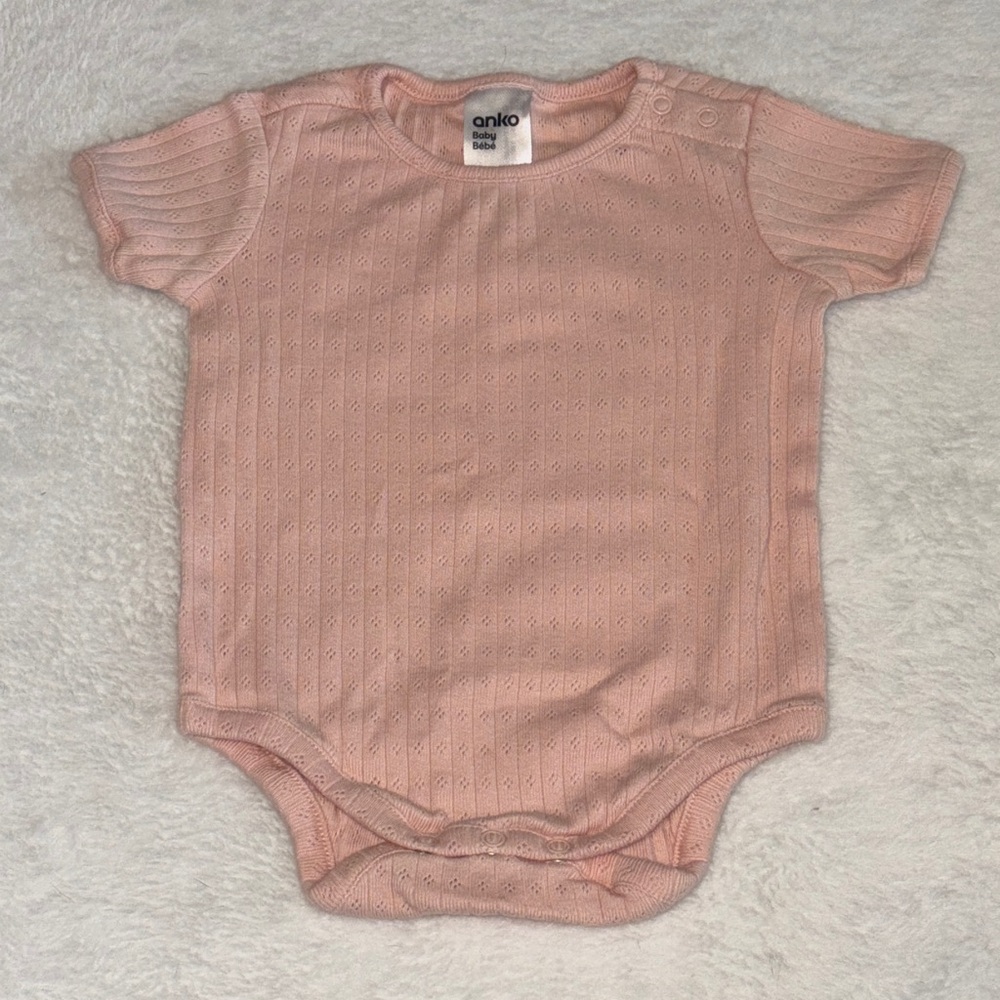 ANKO Pink Baby onesie Bodysuit 100% cotton 3-6 months